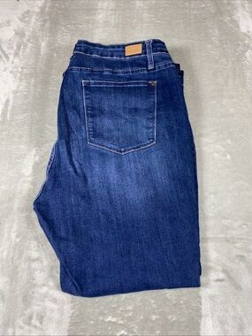Judy Blue 24W Flare Jeans High Rise Stretch Button Fly Front Boho Plus Size